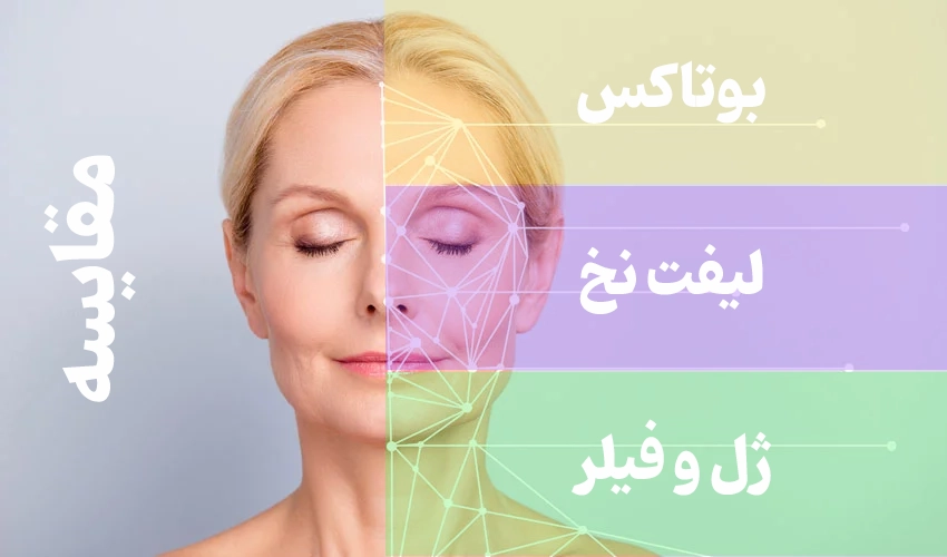 مقایسه بوتاکس، لیفت نخ و تزریق ژل