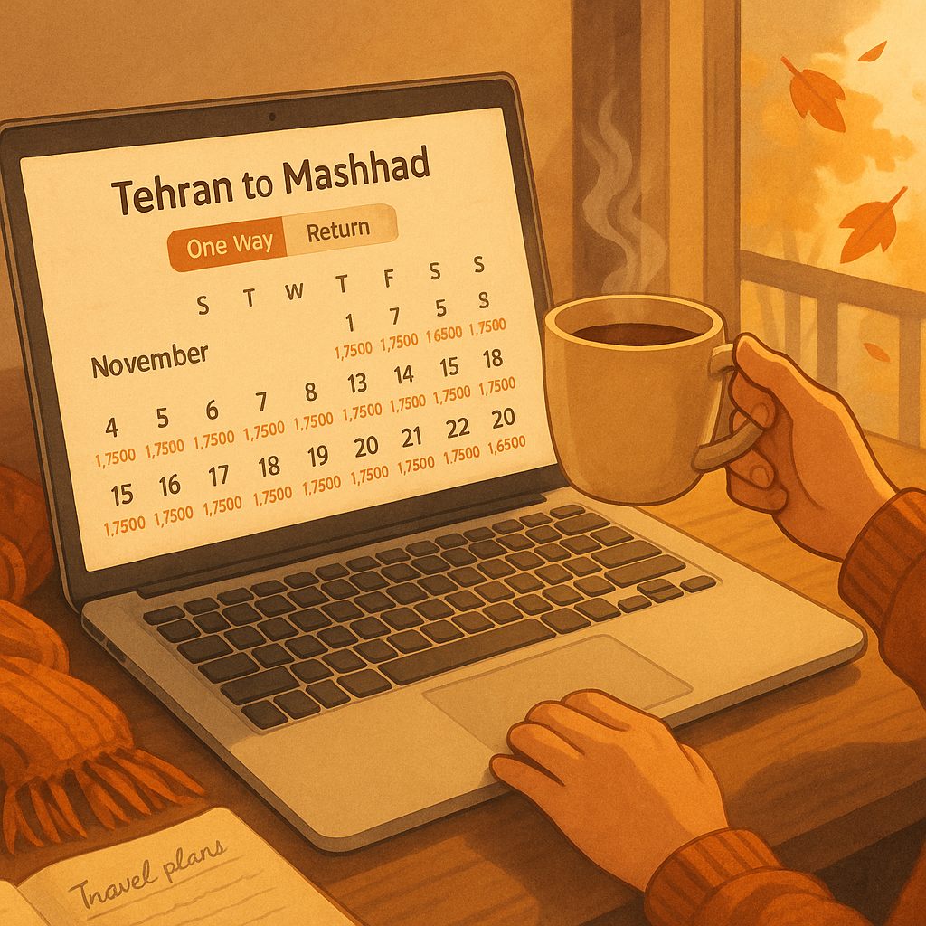 قیمت بلیط تهران مشهد در بهار