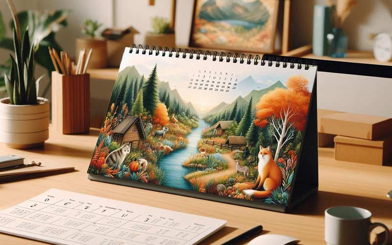 راهنمای انتخاب تقویم رومیزی برای شرکت ها | نکات مهم تقویم رومیزی