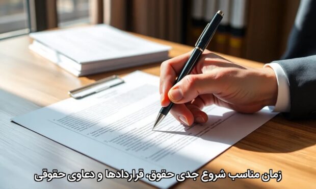 زمان مناسب شروع جدی حقوق، قراردادها و دعاوی حقوقی