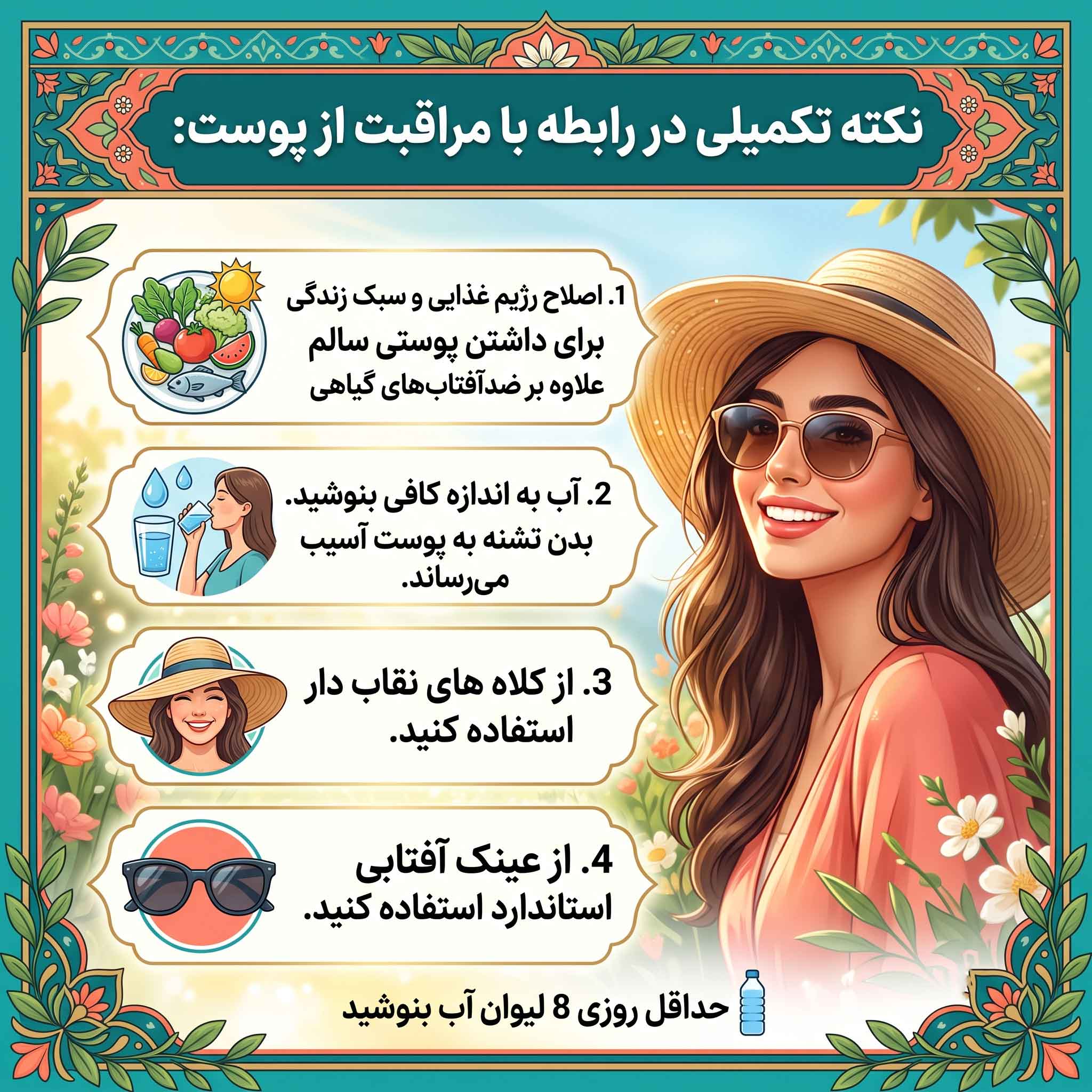 نکات مهم مراقب از پوست